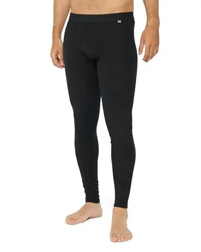 Produktbild: DANISH ENDURANCE Merino Lange Unterhose Herren, Premium Funktionsunterwäsche, Thermounterwäsche Herren, Temperaturregulierend, Mit oder ohne Eingriff, Schwarz, M