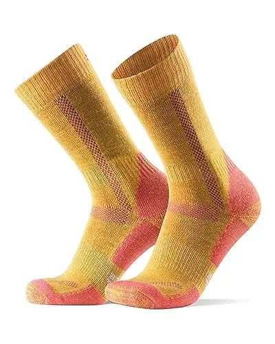 Produktbild: DANISH ENDURANCE Merino Wandersocken, Thermo Outdoor Socken & Trekkingsocken, Unisex, für Herren & Damen, Gelb, 35-38