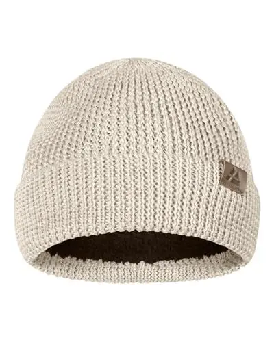 Produktbild: DANISH ENDURANCE Merinowolle Mütze mit Fleece, Warme Wintermütze, Stretchy & Bequem, Unisex, Beanie für Damen & Herren, Weiß, Einheitsgröße