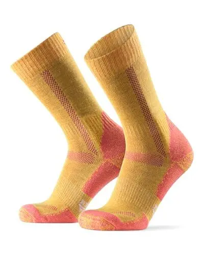 Produktbild: DANISH ENDURANCE Merino Wandersocken, Thermo Outdoor Socken & Trekkingsocken, Unisex, für Herren & Damen, Gelb, 39-42