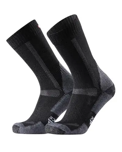 Produktbild: DANISH ENDURANCE Merino Wandersocken, Thermo Outdoor Socken & Trekkingsocken, Unisex, für Herren & Damen, Schwarz, 39-42