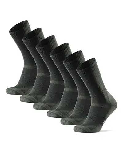 Produktbild: DANISH ENDURANCE Merino Wandersocken, Sommer Trekkingsocken, Unisex, Herren, Damen & Kinder, 3 Paar, Grün, 39-42