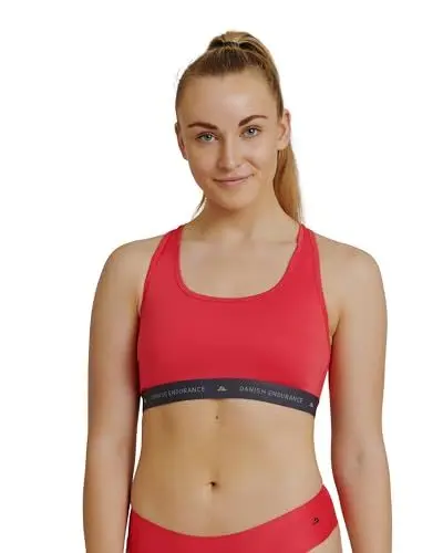 Produktbild: DANISH ENDURANCE Microfiber Racerback Sport Bralette aus recyceltem Polyester, 1 Pack (Pink, Medium)