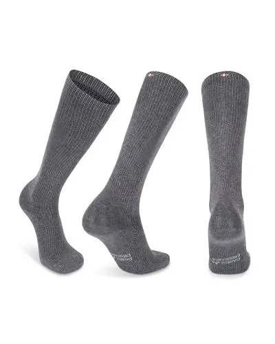 Produktbild: DANISH ENDURANCE Bio-Baumwolle Kompressionsstrümpfe, 14-18 mmHg, Unisex, für Damen & Herren, 1 oder 3 Paar (Grau, 39-42)