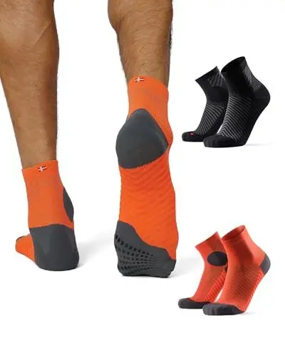 Produktbild: DANISH ENDURANCE Performance Laufsocke 2-Pack Mehrfarbig (1x Schwarz, 1x Orange) 43-47
