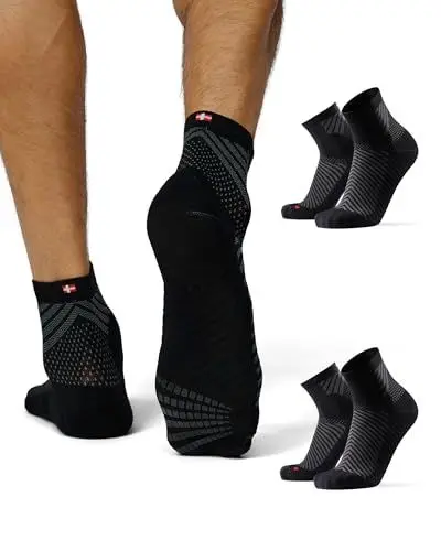 Produktbild: DANISH ENDURANCE Performance Laufsocke 2-Pack Schwarz 43-47