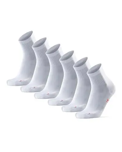 Produktbild: DANISH ENDURANCE Quarter Sportsocken (EU 39-42, Einfarbig Weiß - 3 Paare)