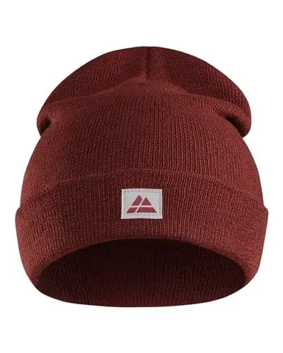 Produktbild: DANISH ENDURANCE Mütze aus recyceltem Material, Weiche Beanie Wintermütze, Warme Fischermütze, Hüte, Mützen & Caps, Unisex, für Herren & Damen, Rot, One Size