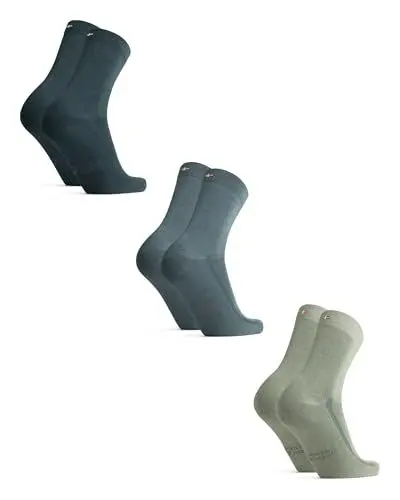 Produktbild: DANISH ENDURANCE 3 Paar Bambus Business Socken, Bunte Sommersocken, Superweich & Atmungsaktiv, Anti-Blasen, Unisex für Herren & Damen, Mehrfarbig (1 X Hellgrün, 1 X Mittelgrün, 1 X Dunkelgrün), 43-47