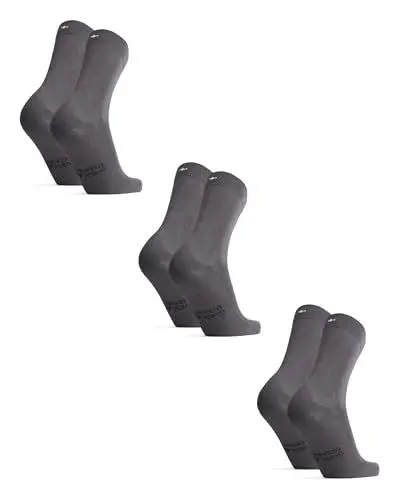 Produktbild: DANISH ENDURANCE 3 Paar Bambus Business Socken, Bunte Sommersocken, Superweich & Atmungsaktiv, Anti-Blasen, Unisex für Herren & Damen, Grau 3 Paar, 39-42