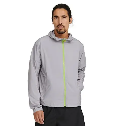 Produktbild: DANISH ENDURANCE Windbreaker-Jacke mit Kapuze & Zipper für Herren M Grau