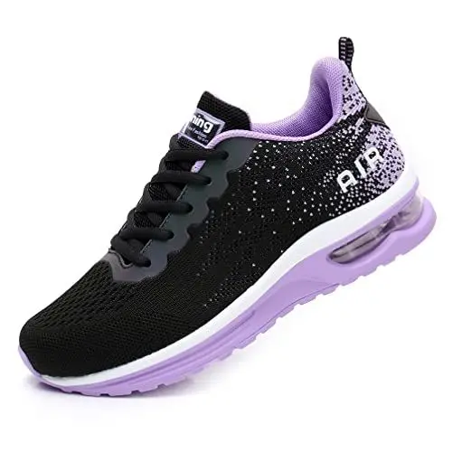Produktbild: DANNTO Damen Turnschuhe Laufschuhe Atmungsaktiv Sportschuhe Leichte Sneaker für Outdoor Fitness Gym Schuhe (Lila,39)