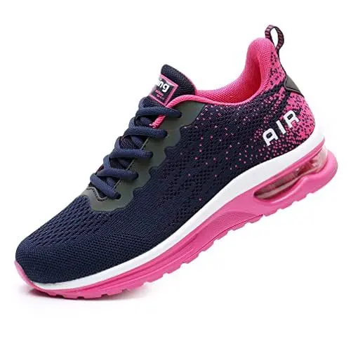 Produktbild: DANNTO Damen Turnschuhe Laufschuhe Atmungsaktiv Sportschuhe Leichte Sneaker für Outdoor Fitness Gym Schuhe (Rose,36)