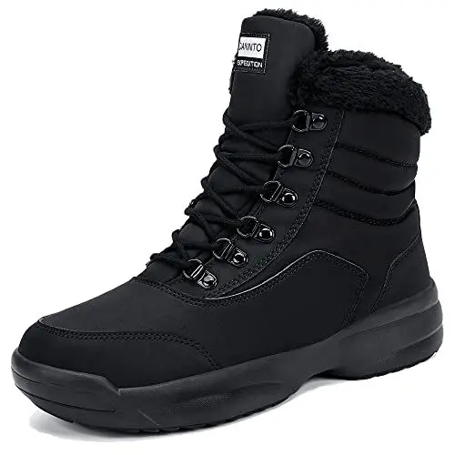 Produktbild: DANNTO Winterstiefel Damen Warme Gefütterte Winterschuhe Schneestiefel für Frauen Wanderschuhe Trekkingschuhe(schwarz,40)