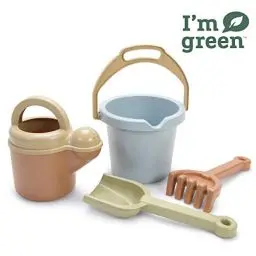 Produktbild: Dantoy - Bio Sandset für Spaß im Freien - Aus Bio-Kunststoff hergestellt - Eimer, Gießkanne, Rechen und Schaufel - Altersgruppe 2+ Jahre