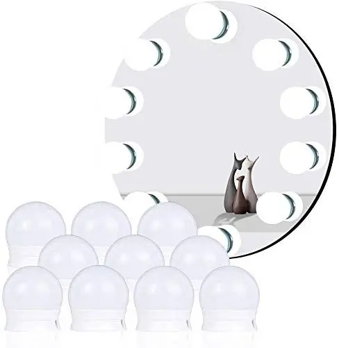 Produktbild: Daover 10 Led Spiegelleuchte, Hollywood Spiegel Beleuchtung 10 Dimmbar 7000K Make Up Licht, Schminktisch Leuchte, Spiegellampe für Kosmetikspiegel, Badzimmer Spiegel, Dekoration LED Licht