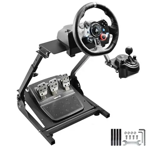 Produktbild: Dardoo G920 Racing Lenkradständer Upgrade verstellbarer Gaming-Radständer für Logitech G920, G29, G923 Thrustmaster T80 T150 Radpedale nicht im Lieferumfang enthalten (video game)