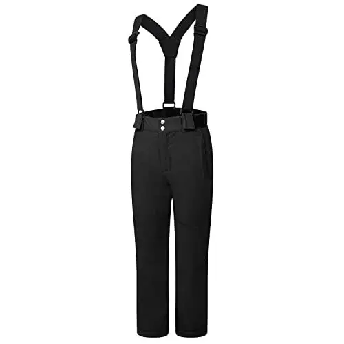 Produktbild: Dare 2b Kinder Outmove II Waterproof Breathable Taped Seams Reflective Detail Warm Touch Lining Pant Lifthose, Schwarz, 11-12