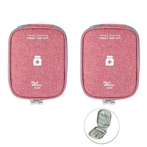 Produktbild: DARENYI 2 Stück Reiseapotheke Tasche,Medikamententasche,Mini Medizinische Notfalltasche,Leer Medizin Aufbewahrungstasche,Mini Wasserfest Notfalltasche,Medikament Tasche,für Home Office Reisen Outdoor