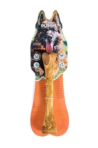 Produktbild: Darido Olibone Großes Olivenholz Hundespielzeug - XXL Kauvergnügen, 25x4 cm, für große Hunde, Antibakteriell