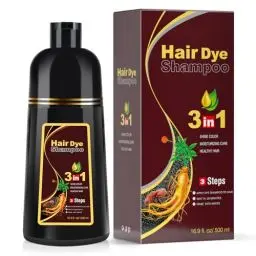 Produktbild: Dark Brown Hair Dye Shampoo Permanent for Men&Women,Instant Hair Color Shampoo for Gray Hair Coverage and Beard,3-In-1 Shampoo for Color Treated Hair,Natural herbal Ingredients.500ml