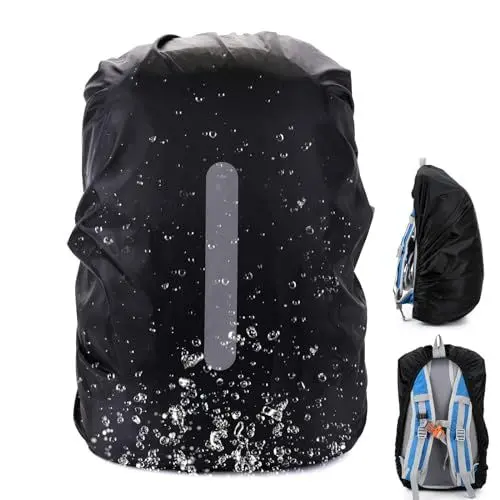 Produktbild: Darryy Rucksack Regenschutz (26-40L), Regenschutz für Rucksäcke mit Reflexstreifen, wasserdichte Regenhülle für Rucksäcke, Rucksackschutz Wasserdicht Zum Wandern, Campen, Reisen und Radfahren