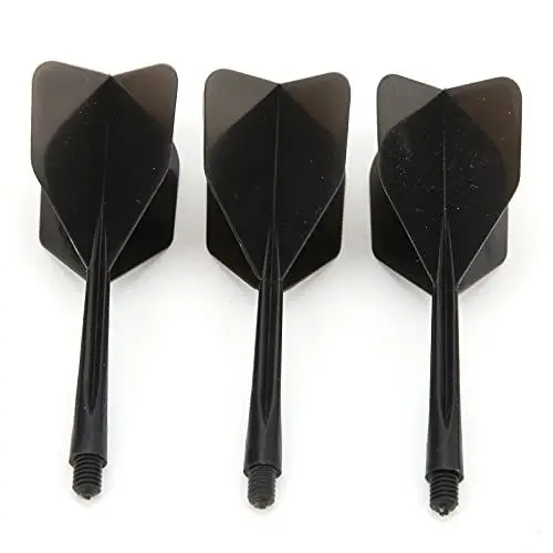 Produktbild: Dart Shafts and Flights, 2BA Dart Shaft and Flights Dart Shafts and Flights Combo mit 3 X integrierten Dart und Flights für 2BA Dart Barrels mit Gewindedurchmesser(Schwarz)