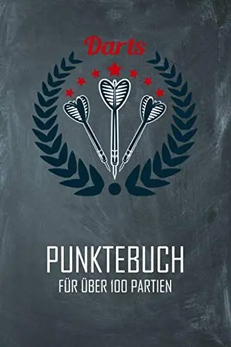Produktbild: Darts Punktebuch für über 100 Partien: Dart Zähler Buch, Spieler Score Book für Training und Turnier, Cricket, Tactics, 301, 501, 701, mit Dart Outs
