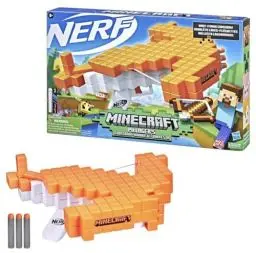 Produktbild: Darts abfeuernde Nerf Minecraft Pillager‘s Armbrust, echte Armbrust-Action, enthält 3 Nerf Elite Darts
