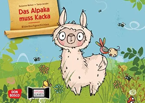 Produktbild: Das Alpaka muss Kacka. Kamishibai Bildkartenset: Eine Klo-Geschichte mit einfachen Reimen für das Erzähltheater. Trocken werden in der Krippe (Bilderbuchgeschichten für unser Erzähltheater)