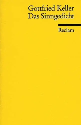 Produktbild: Das Sinngedicht. Novellen: Keller, Gottfried – Klassiker des 19. Jahrhunderts (Reclams Universal-Bibliothek)