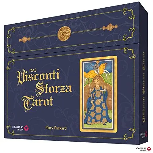 Produktbild: Das Visconti Sforza Tarot: 78 Tarotkarten mit Buch in hochwertiger Box mit Magnetverschluss (Antike Tarotkarten, Tarot Kunst)