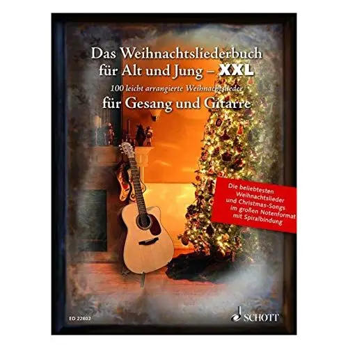 Produktbild: Das Weihnachtsliederbuch für Alt und Jung - XXL: Die 100 beliebtesten Weihnachtslieder - im großen Notenformat mit Spiralbindung. Gesang und Gitarre. Liederbuch. (Liederbücher für Alt und Jung)