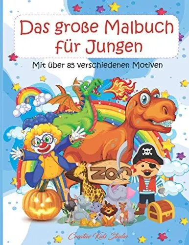 Produktbild: Das große Malbuch für Jungen: Mit über 85 verschiedenen Motiven