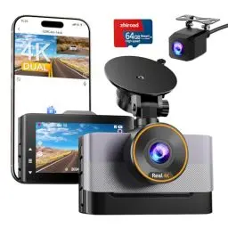 Produktbild: Dashcam Auto Vorne Hinten 4K+1080P,WiFi Dash cam mit 64GB Karte,3