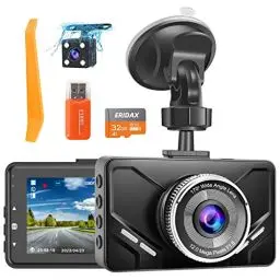 Produktbild: Dashcam Auto Vorne und Hinten, Dual Autokamera mit SD-Karte, FHD 1080P, 3 Zoll IPS Bildschirm, Nachtsicht, 170° Weitwinkel, G-Sensor, Loop-Aufnahme, Bewegungserkennung, Parküberwachung, WDR