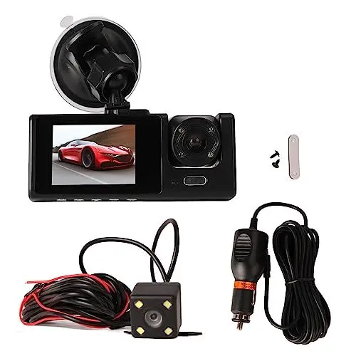 Produktbild: Dashcam Vorne Hinten, 170° Weitwinkel 1080p Full HD Dashkamera, Nachtsicht, WDR, Unfallsperre, Loop-Aufnahme, Parkmonitor