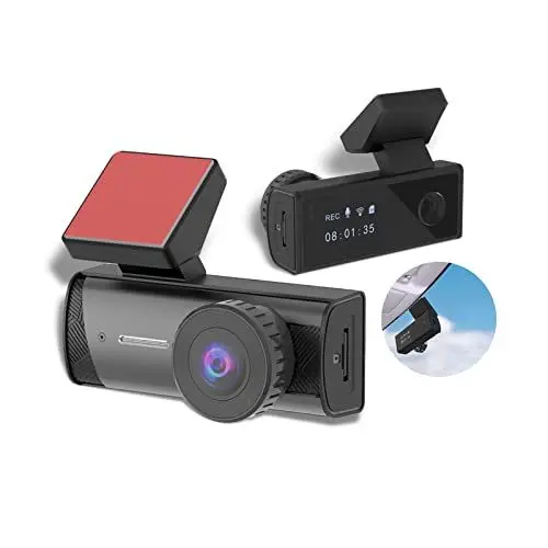 Produktbild: Dashcam für Autos, 720P HD WiFi Dashcam, Dashcam mit Nachtsicht-Autokamera mit 1,09-Zoll-LCD-Display, 120° Weitwinkelansicht, App-Steuerung, Aufnahmefunktion, Parkmodus