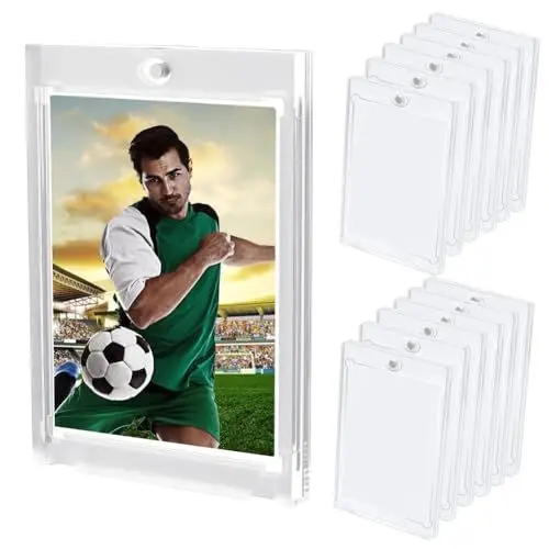 Produktbild: DASIAUTOEM 12 Stück 35PT Magnetischer Kartenhalter Sammelkarten Hüllen UV-Schutz-Transparent Karten Rahmen Kartenhüllen Schutzhüllen für Magic, MTG, Sport, Baseball, Fußball