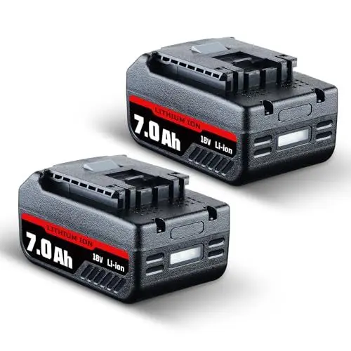 Produktbild: DASNITE 2 Stück 18V 7,0AH GBA Li-Ion Ersatzakku für Bosch 18V Akku Lithium Werkzeugakku Kompatibel mit Bosch 18V Serie BAT609 BAT609G BAT618 BAT618G BAT619 Werkzeugen