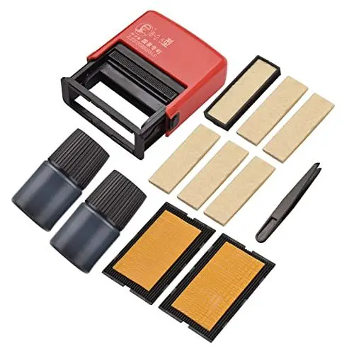 Produktbild: Datumsstempel, Manueller Datumsstempel, Unterschriftenstempel mit Schnell Trocknender Tinte und 2,5 Mm Worthöhe für Schnellen und Einfachen Datumsdruck