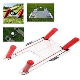 Produktbild: DAUERHAFT Speed Trap Base,Golfschwung-Trainingshilfe mit Acrylbasis und 6 Path Rods, abnehmbare PC Swing Trainer Spiegel mit Einer Tragetasche, für Training
