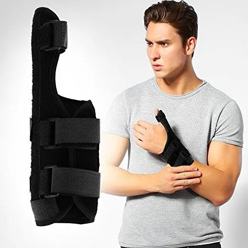 Produktbild: Daumenschiene verstellbar Daumenschutz, atmungsaktive Daumenstütze Handgelenkbandage zur Verstauchungen Zerrungen für Arthritisschmerzen Sportverletzungen Basketball (Rechts M)