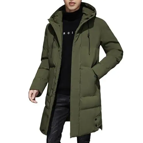 Produktbild: daunenjacke sale men jacket baseball jacke herren winterjacke herren lang warm gefüttert fleece-sweatshirt für herren langer regenmantel 3 in 1 jacke all black friday deals
