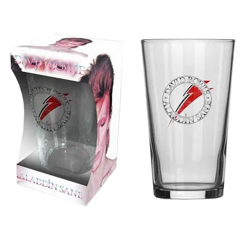 Produktbild: DAVID BOWIE BIERGLAS BEER GLASS ALADDIN SANE PINT 570 ml