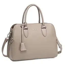 Produktbild: David Jones - Damen Handtasche Henkeltasche - Frau PU Leder Schultertasche - Elegante Tote Shopper Tasche - Umhängetasche Viele Fächer Zip Multi Taschen - Alltags Mode Arbeit Stadt City - Beige