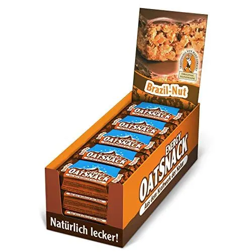 Produktbild: EnergyOatSnack Brazil-Nut (15x65g) | Kohlenhydrat Energieriegel mit Haferflocken für Sport & Freizeit | Langanhaltende Energie & leckerer Geschmack | Handgemacht & Vegan | Das Original