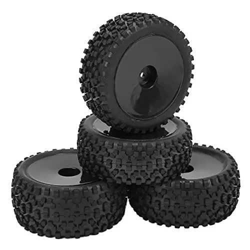 Produktbild: DAWH 12-mm-Sechskant-Räder und -Reifen, Hochfeste für 1/10 RC-Offroad-Autos (Schwarz)