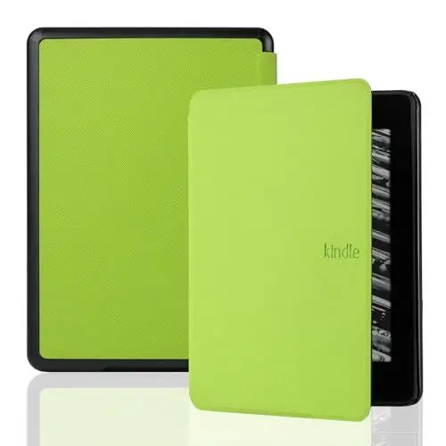 Produktbild: DayQiQiPu Hülle für Kindle (11th Generation, 2022 Freigegeben, Model: C2V2L3) Ultradünne PU Leder eReader Hülle Multi View Angle Anti Shock Protection Cover - Grün