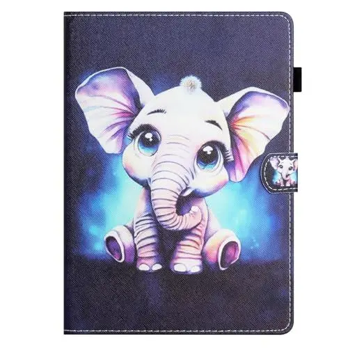 Produktbild: DayQiQiPu Hülle für Samsung Galaxy Tab S2 SM-T710/T713/T715 8,0 Zoll 2015 PU Leder Baby Elefant Muster Flip Stand Card Slots Schutzhülle mit Auto Schlaf/Aufwach,12